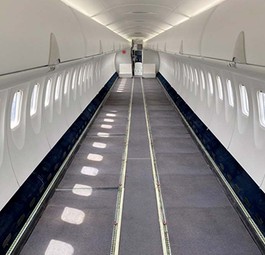 Kabine einer umgebauten Dash 8 von Air Canada: 13 Exemplare des Turbopropfliegers werden umgebaut.
