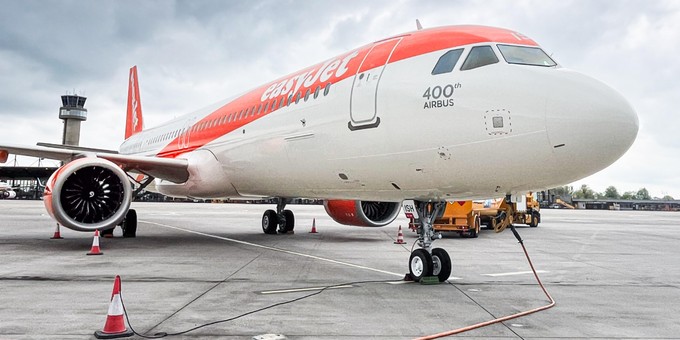 Der 400. Airbus-Jet für Easyjet bei der Übergabe in Hamburg am 9. April: Die Maschine ...