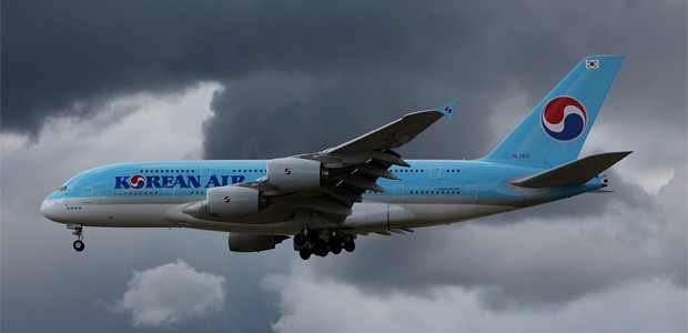 Airbus A380 von Korean Air: Sprung nach Europa.