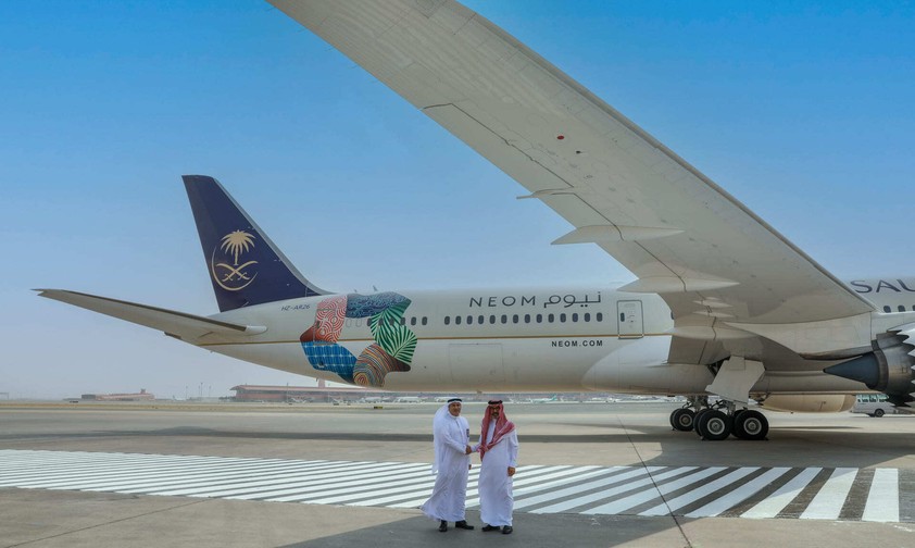 Ein Dreamliner von Saudia: Noch hat Neom Airlines keine eigenen Flugzeuge.
