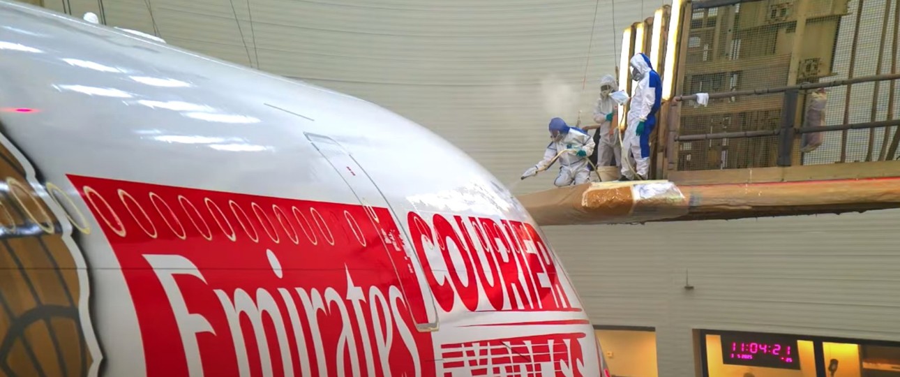 Lackierung des Airbus A380: Besonderes Design.