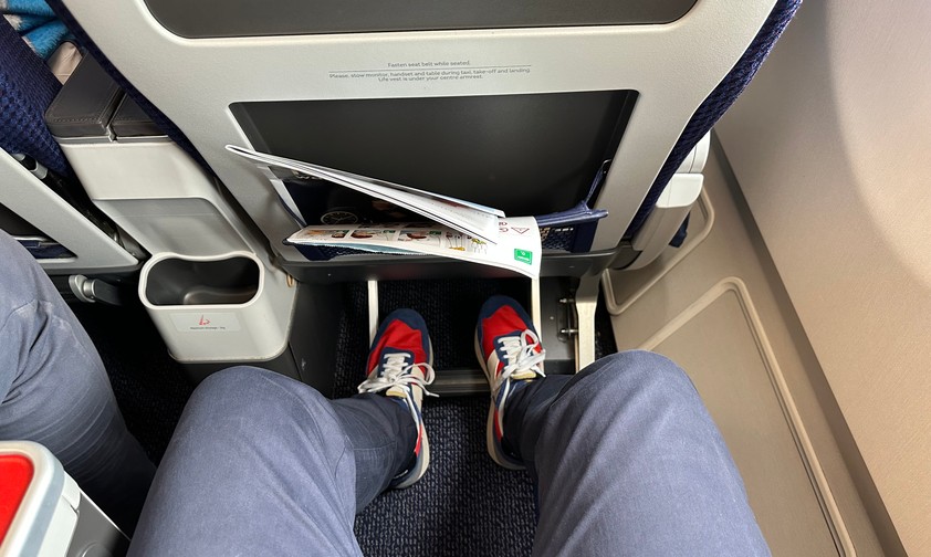 Brussels Airlines bietet in der Premium Economy einen sehr bequemen Sitz und viel Beinfreiheit.
