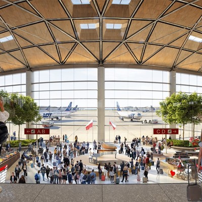 Das Terminal des Port Polska: Platz für vorerst 44 Millionen passagiere.