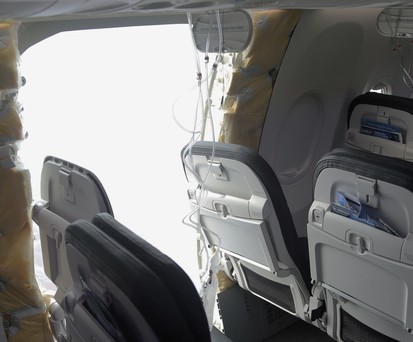Das Loch im Rumpf der Boeing 737 Max 9: Die FAA will wissen, wie es dazu kam.