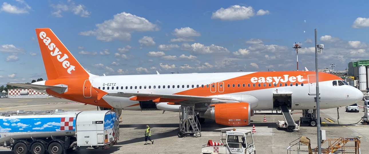 Auch ein Airbus A320  von Easyjet: So sieht die Flotte hauptsächlich aus.