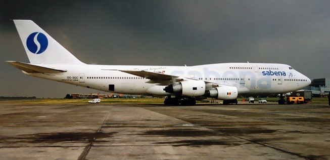 Boeing 747 von Sabena: Die ehemalige belgische Nationalairline stellte im November 2001 den Betrieb ein.