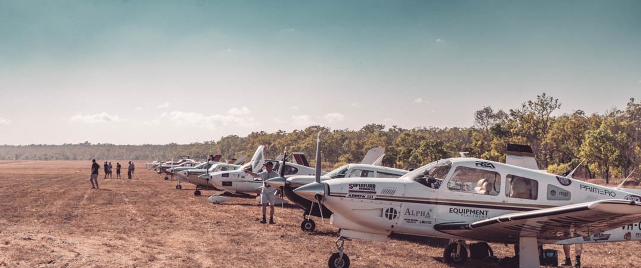 Flugzeuge vor dem Start: Das Outback Air Race findet dieses Jahr Ende August statt.
