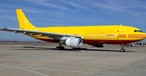 Der Airbus A300 F in Bischkek: Noch in DHL-Farben, aber ohne Schriftzug.