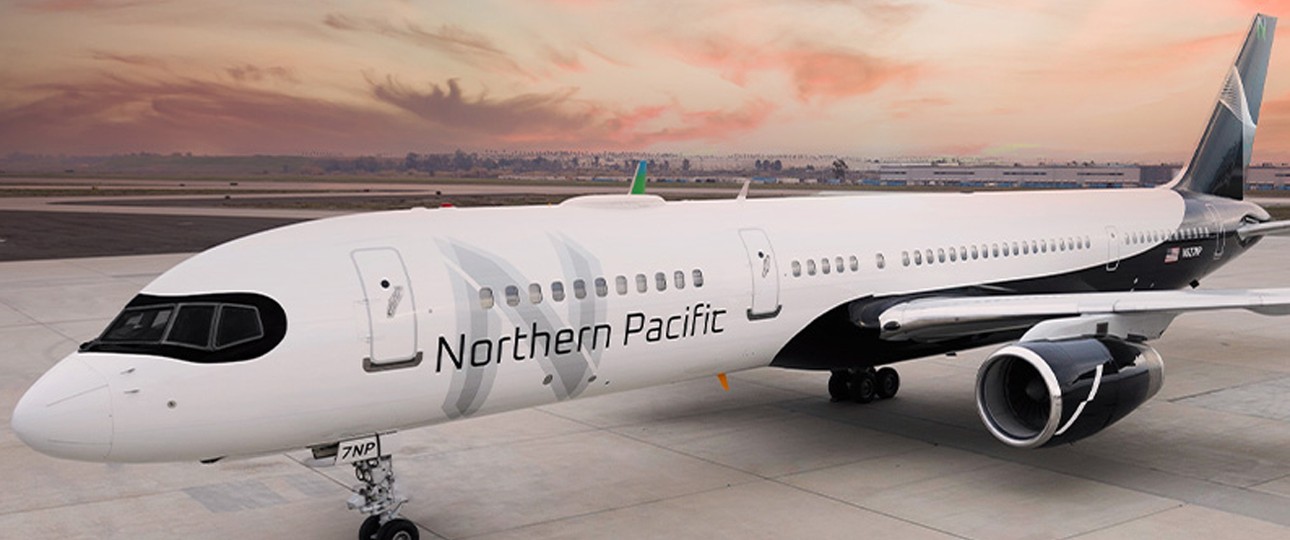 Boeing 757 von Northern Pacific: Markenrechtliche Probleme.
