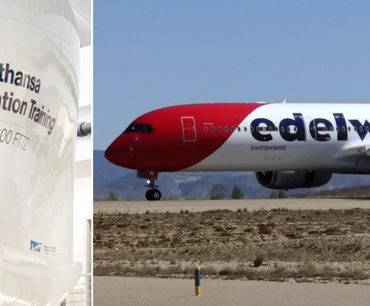 Airbus-A350-Simulator und A350 von Edelweiss: Training künftig in Zürich.