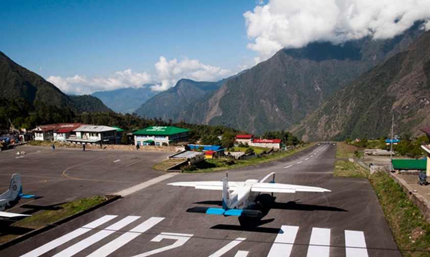 Flughafen Lukla in der Himalaya-Region: Heikle Anflüge, schwieriges Wetter.
