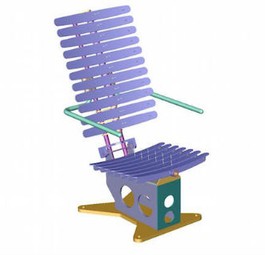 Der ergonomische Twister-Sessel: Er soll die Schmerzen der Holzklasse-Passagiere lindern.