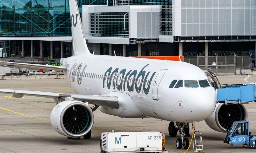 Ein Airbus A320 von Marabu: Die Flotte ist auf vier eigene Flugzeuge gewachsen.
