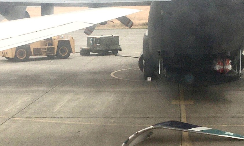 Das abgefallen Winglet: Bei der Kollision abgetrennt.