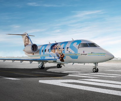 Die Bombardier Challenger 600 in den Farben von Argentinien.