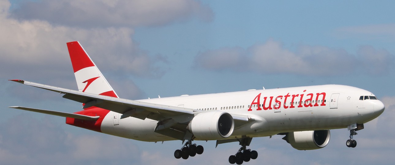 Boeing 777 von Austrian Airlines mit dem Kennzeichen OE-LPA: Technische Störung.