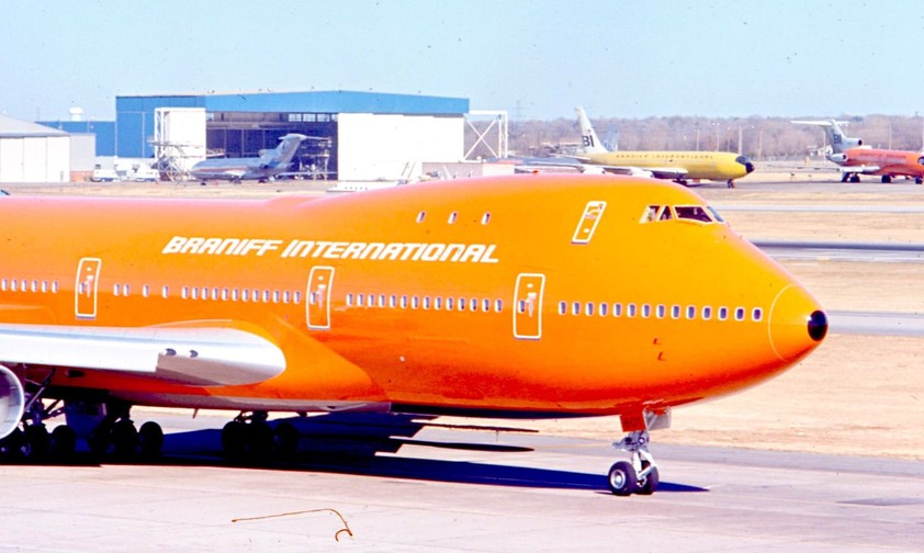 Eine Boeing 747 von Braniff im Jahr 1971