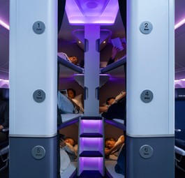 Sky Nest von Air New Zealand: Etagenbetten für alle. 