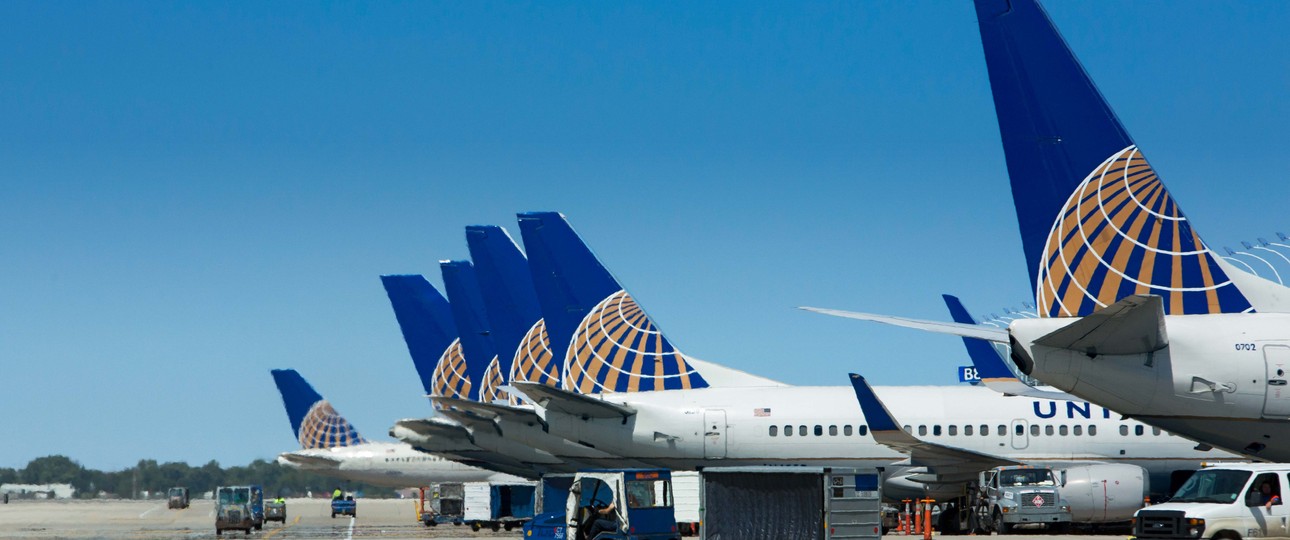 Flieger von United: Die US-Airline verzeichnete diesen März bereits eine Millionen weniger Passagiere als im Vorjahr.
