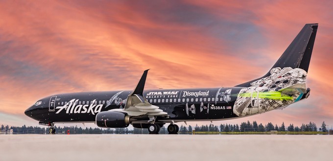 Der neue Star-Wars-Flieger von Alaska Airlines.