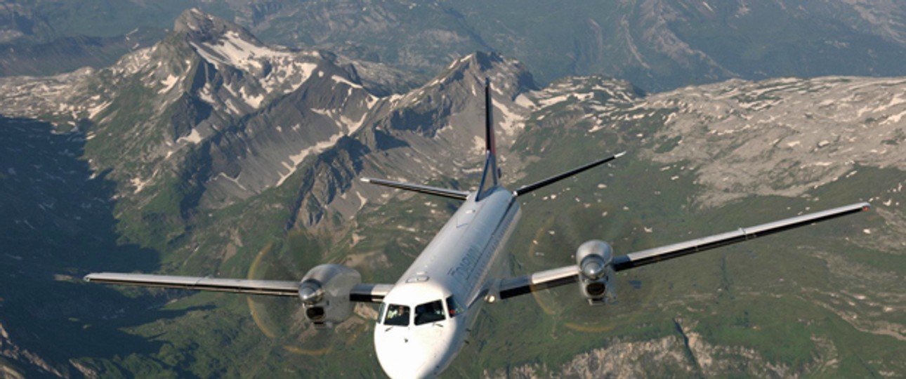 Saab 2000 von Darwin Airline: Neu auch in Großbritannien.