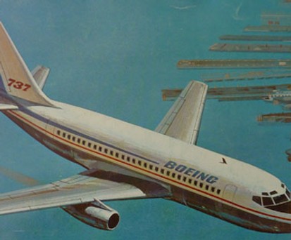 <strong>Das Baby:</strong> Bis zur 737 hatte Boeing nur große Flugzeuge hergestellt. Das 28.7 Meter lange Flugzeug wirkte neben den anderen Modellen 727 (40,6 Meter) und 707 (44,2 Meter) wie ein Zwerg. Daher bekam es den Übernamen Baby-Boeing.