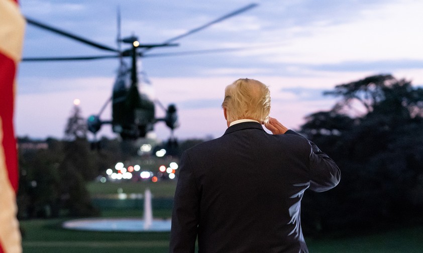 Präsident Donald Trump, Hubschrauber: Helikopter sollen in Washington DC künftig eine neue Route nehmen.