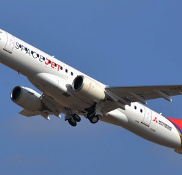 Prototyp des Mitsubishi Spacejet im Flug: Wird nichts als eine Erinnerung bleiben.