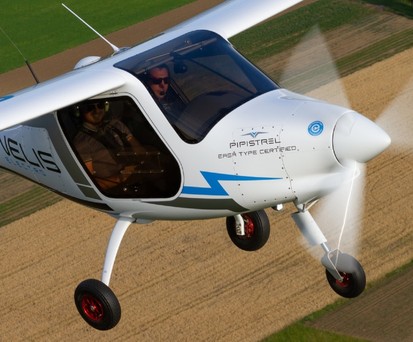 Rein elektrisch: Der Flieger von Pipistrel fliegt emissionsfrei.