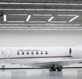 Die Cessna Citation Longitude für die japanische Luftfahrtbehörde Japan Civil Aviation Bureau JCAB.