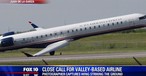 Der Moment: Die Bombardier CRJ 900 berührt mit der Spitze der Tragfläche den Boden.