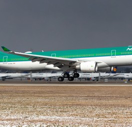 Der Aer Lingus A330: Am Wochenende konnte man den Flieger in München sehen.