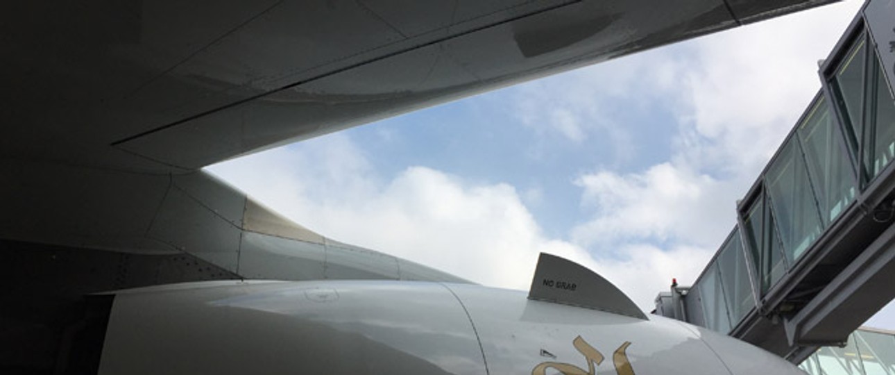 Airbus A380 von Emirates: Bald Dauergast in Nizza.