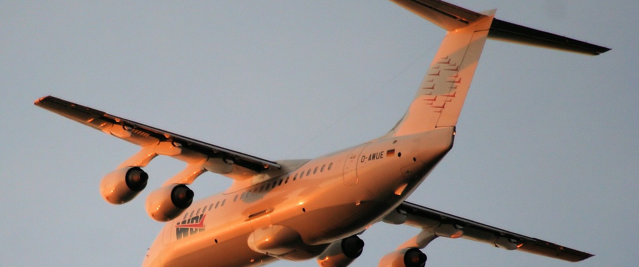 Eine BAE 146 von WDL: Lange Zeit das Rückgrat der Flotte.