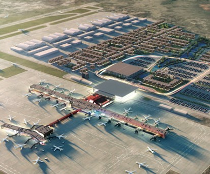 Visualisierung aus dem Masterplan: So soll sich der Flughafen Keflavik entwickeln.