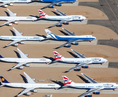 Vor Ort befinden sich Boeing 747 von British Airways, Airbus A340 von Lufthansa oder auch Fracht-Jumbo-Jets.