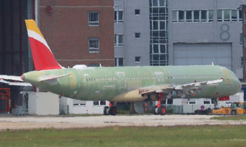 Der erste Airbus A321 XLR für Iberia: Mehr Reichweite dank hinterem Mitteltank.