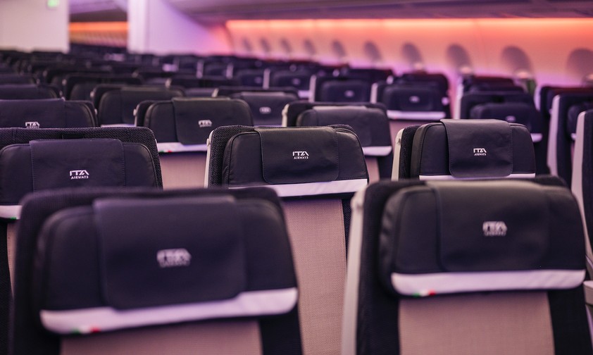 Die Economy Class im neuen Airbus A350 von ITA Airways.