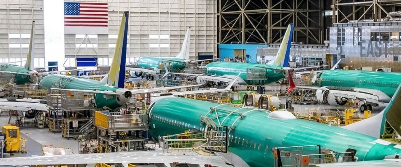Produktionshalle der 737 Max: Die Max 10 will Boeing in einer eigenen Montagelinie bauen.