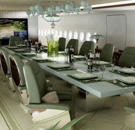 Ein früheres Kabinenkonzept von Edése Doret für den A380: Luxus für VVIPs.