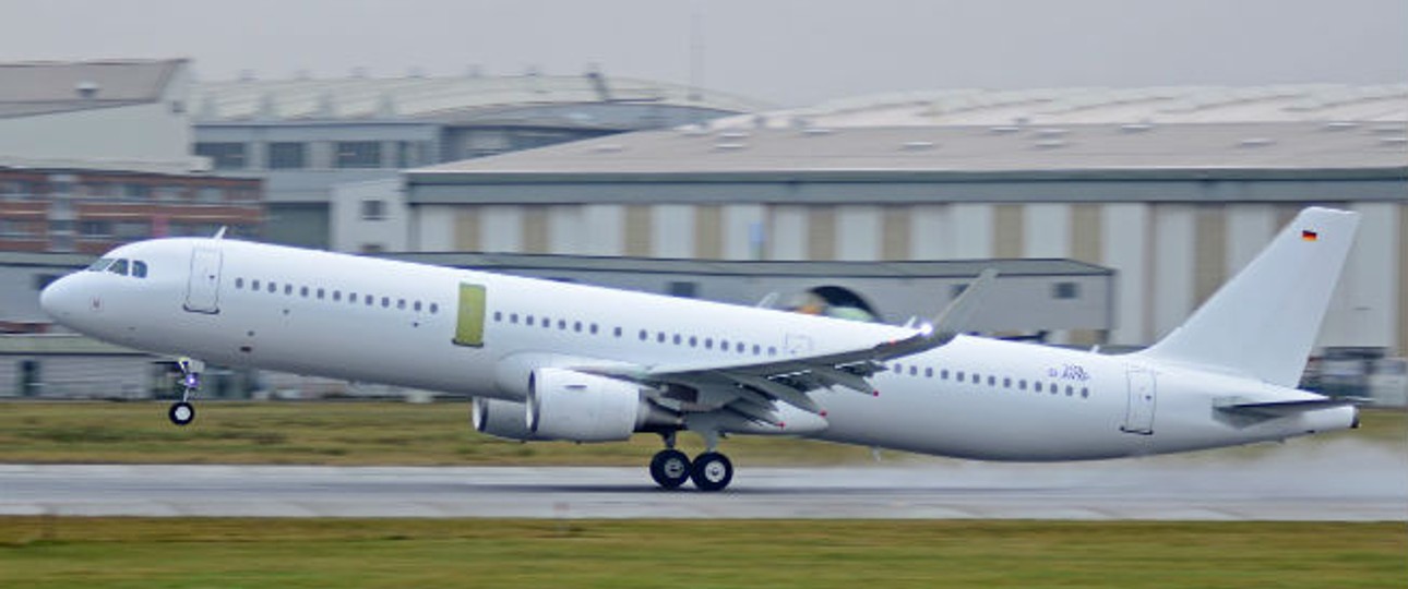 A321 mit dem temporären Kennzeichen D-AVXF: Von Hamburg nach Teheran?