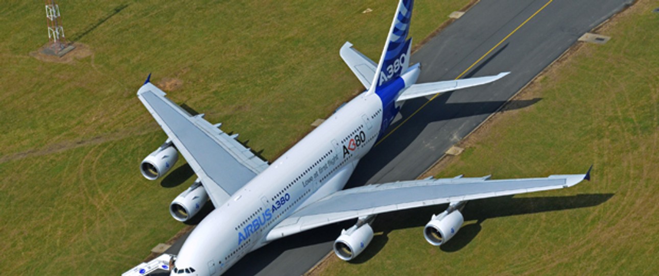 A380 auf einer Rollbahn: Beunruhigend, aber nicht gefährlich.