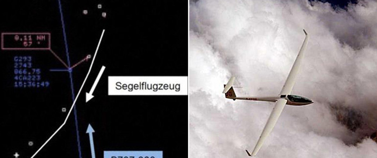 Radaraufzeichnung, Segelflugzeug (Archivbild): Wer ist schuld?