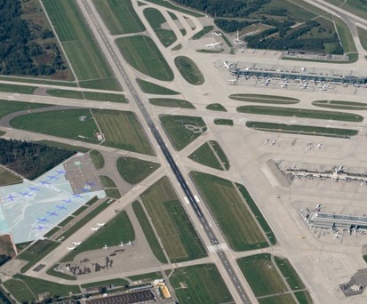 Airport Zürich: Die eingefügte Fläche zeigt, wo der Heligrill neuen Standplätze weicht.