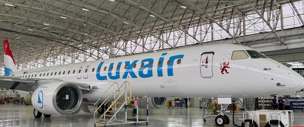 Die erste Embraer E195-E2 für Luxair: Derzeit noch in Brasilien.