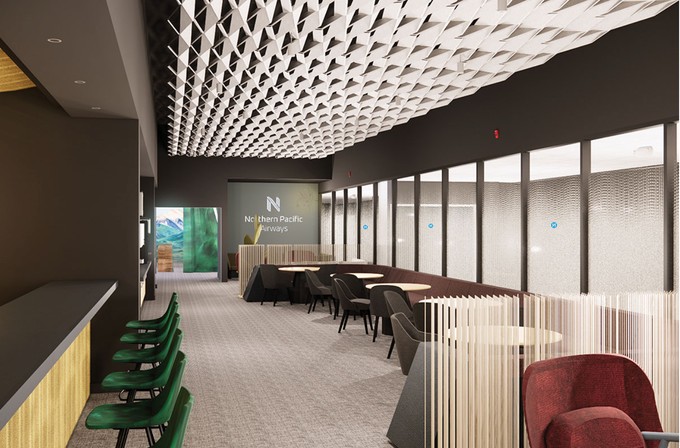 Die Lounge von Northern Pacific bietet Platz für 50 Gäste.