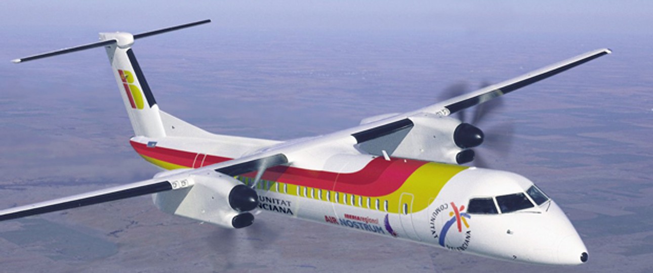 Dash 8Q300 von Air Nostrum: Kein Essen für die Crew.