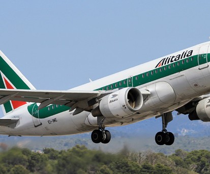 Airbus A319 von Alitalia: Die Airline ging am 15. Oktober 2021 unter.