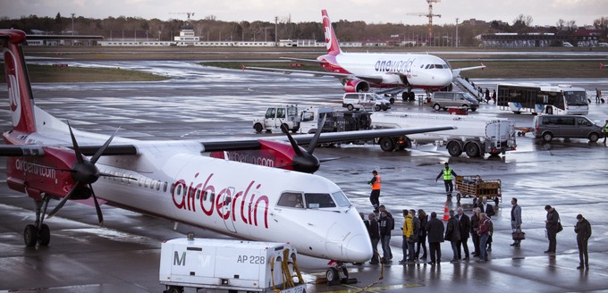 Das Terminal C und sein Vorfeld sind ehemaliges Hochheitsgebiet von Air Berlin. Wo früher ein Großteil der Flotte de rot-weißen Airline auf neue Passagiere wartete…