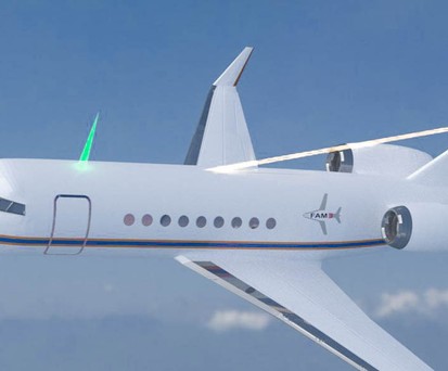 Computerskizze von Lasersensoren: Keine Vereisungen, Verschmutzungen oder Störungen der Aerodynamik.